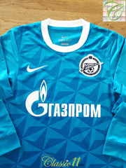 2011/12 Zenit St. Petersburg Home Player Issue Long Sleeve Football Shirt