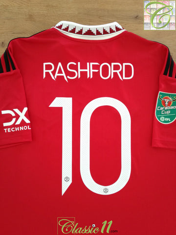 2022/23 Man Utd Home Carabao Cup Football Shirt Rashford #10