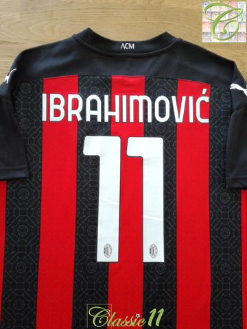 2020/21 AC Milan Home Football Shirt Ibrahimović #11