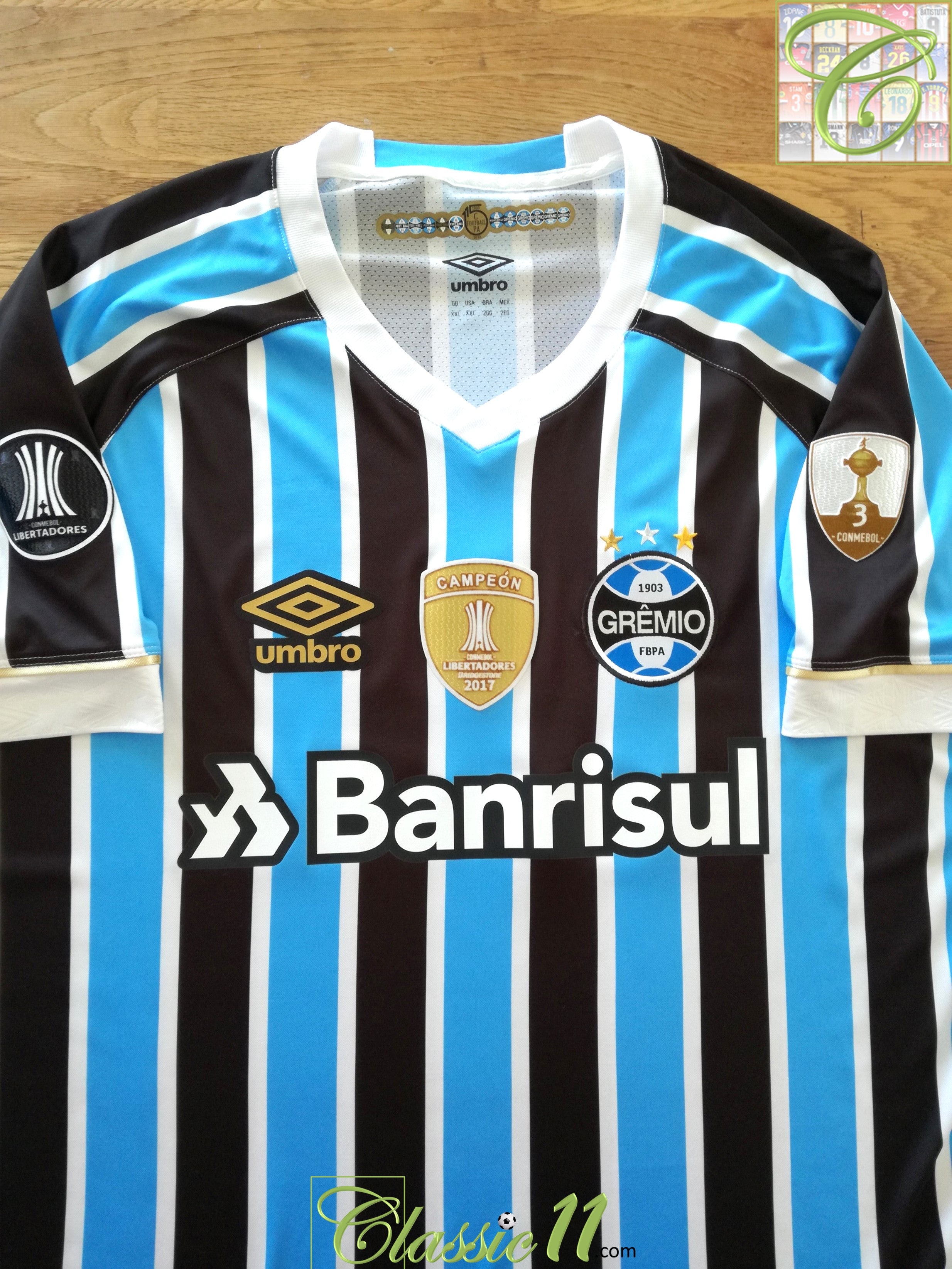 2018 Grêmio Home Copa Libertadoes Football Shirt (XXL)