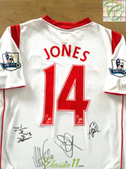 2009/10 Wolves Away Premier League Football Shirt Jones #14 (Signed)