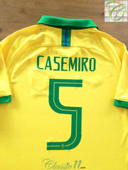 2019/20 Brazil Home Football Shirt Casemiro #5
