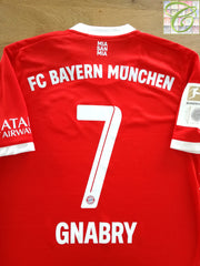2022/23 Bayern Munich Home Bundesliga Football Shirt Gnabry # 7