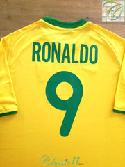 2000/01 Brazil Home Football Shirt Ronaldo #9