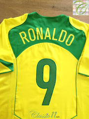 2004/05 Brazil Home Football Shirt Ronaldo #9