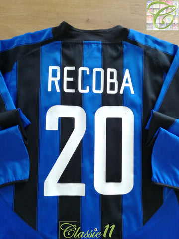 2003/04 Internazionale Home Long Sleeve Football Shirt Recoba #20