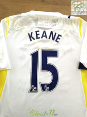 2009/10 Tottenham Home Premier League Football Shirt Keane #15