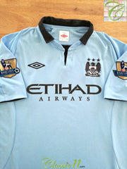 2012/13 Man City Home Premier League Football Shirt