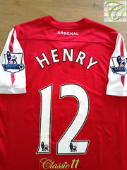 2011/12 Arsenal Home Premier League Player Issue Football Shirt Henry #12