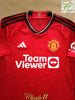 2023/24 Man Utd Home Premier League Football Shirt Mainoo #37 (M)