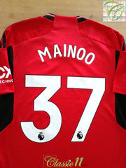 2023/24 Man Utd Home Premier League Football Shirt Mainoo #37