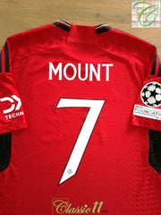 2023/24 Man Utd Home Champions League Authentic Football Shirt Mount #7