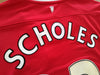 2011/12 Man Utd Home Premier League Football Shirt Scholes #22 (S)