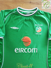 2002 Republic of Ireland Home World Cup Football Shirt
