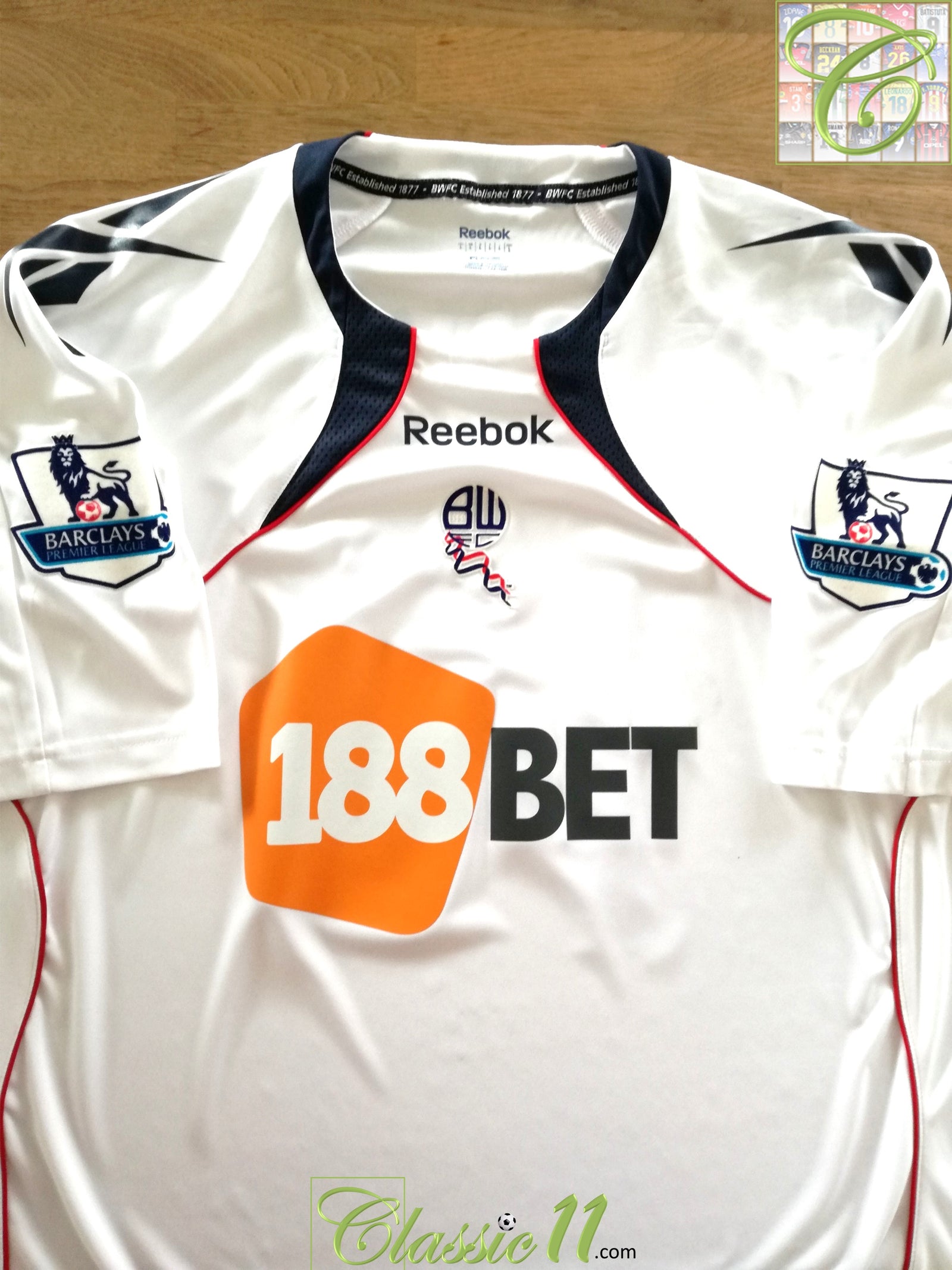 2010/11 Bolton Wanderers Home Premier League Football Shirt K.Davies #14 (L)