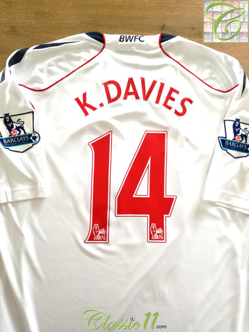 2010/11 Bolton Wanderers Home Premier League Football Shirt K.Davies #14