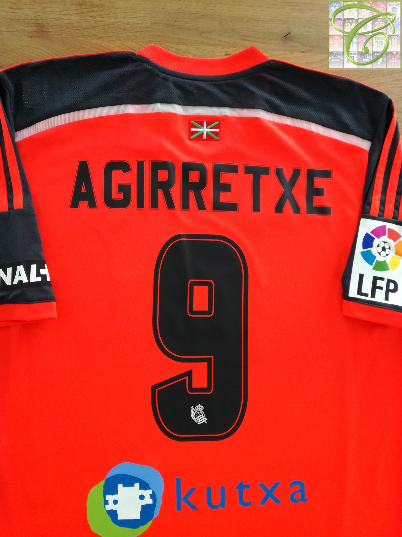 2014/15 Real Sociedad Away La Liga Football Shirt Agirretxe #9