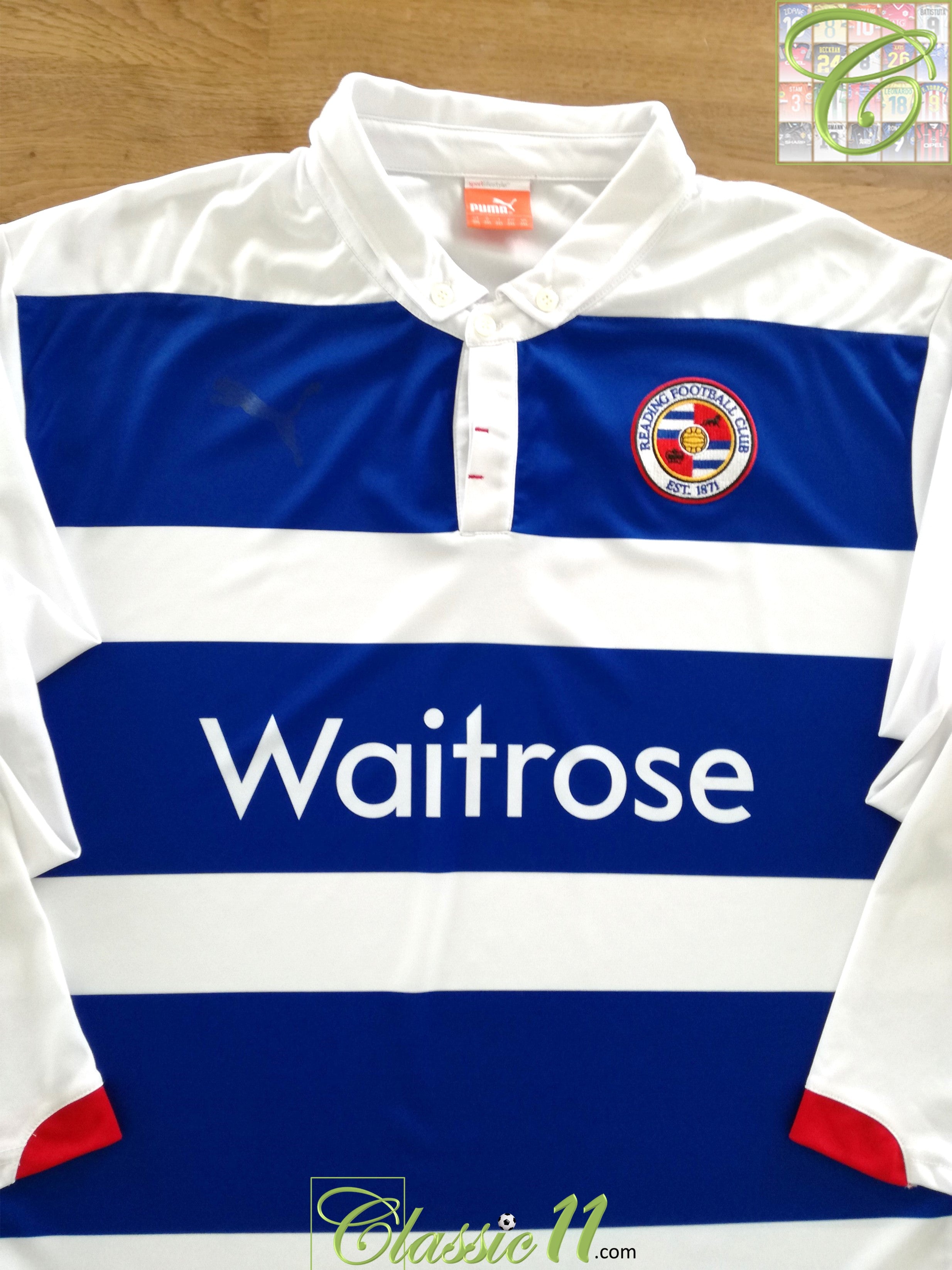 2014/15 Reading Home Long Sleeve Football Shirt