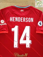 2021/22 Liverpool Home Football Shirt Henderson #14