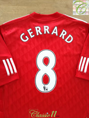 2010/11 Liverpool Home Premier League Shirt Gerrard #8