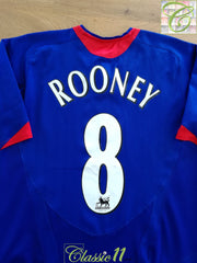 2005/06 Man Utd Away Premier League Football Shirt Rooney #8