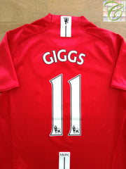 2007/08 Man Utd Home Premier League Football Shirt Giggs #11