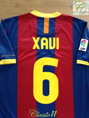 2010/11 Barcelona Home La Liga Home Football Shirt Xavi #6
