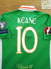 2016 Republic of Ireland Home European Championship Football Shirt Keane #10