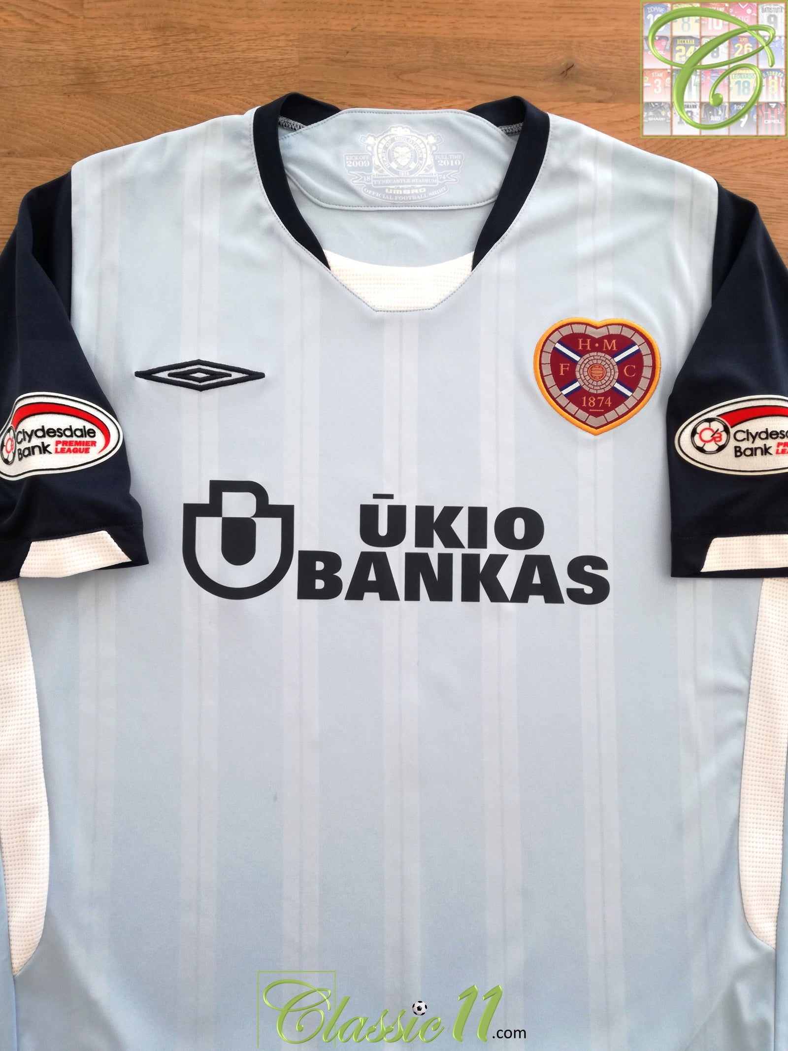 2009/10 Hearts Away SPL Football shirt Black #8 (L)