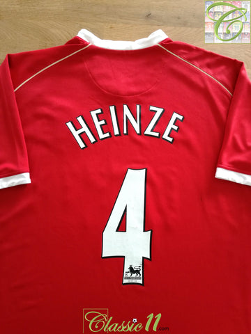 2006/07 Man Utd Home Premier League Football Shirt Heinze #4