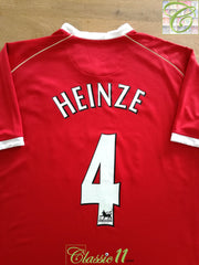 2006/07 Man Utd Home Premier League Football Shirt Heinze #4