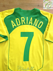 2004/05 Brazil Home Football Shirt Adriano #7