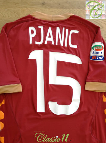 2011/12 Roma Home Serie A Football Shirt Pjanic #15