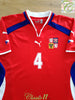 2000/01 Czech Republic Home Player Issue Football Shirt Nedved #4