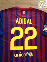 2011/12 Barcelona Home La Liga Football Shirt Abidal #22