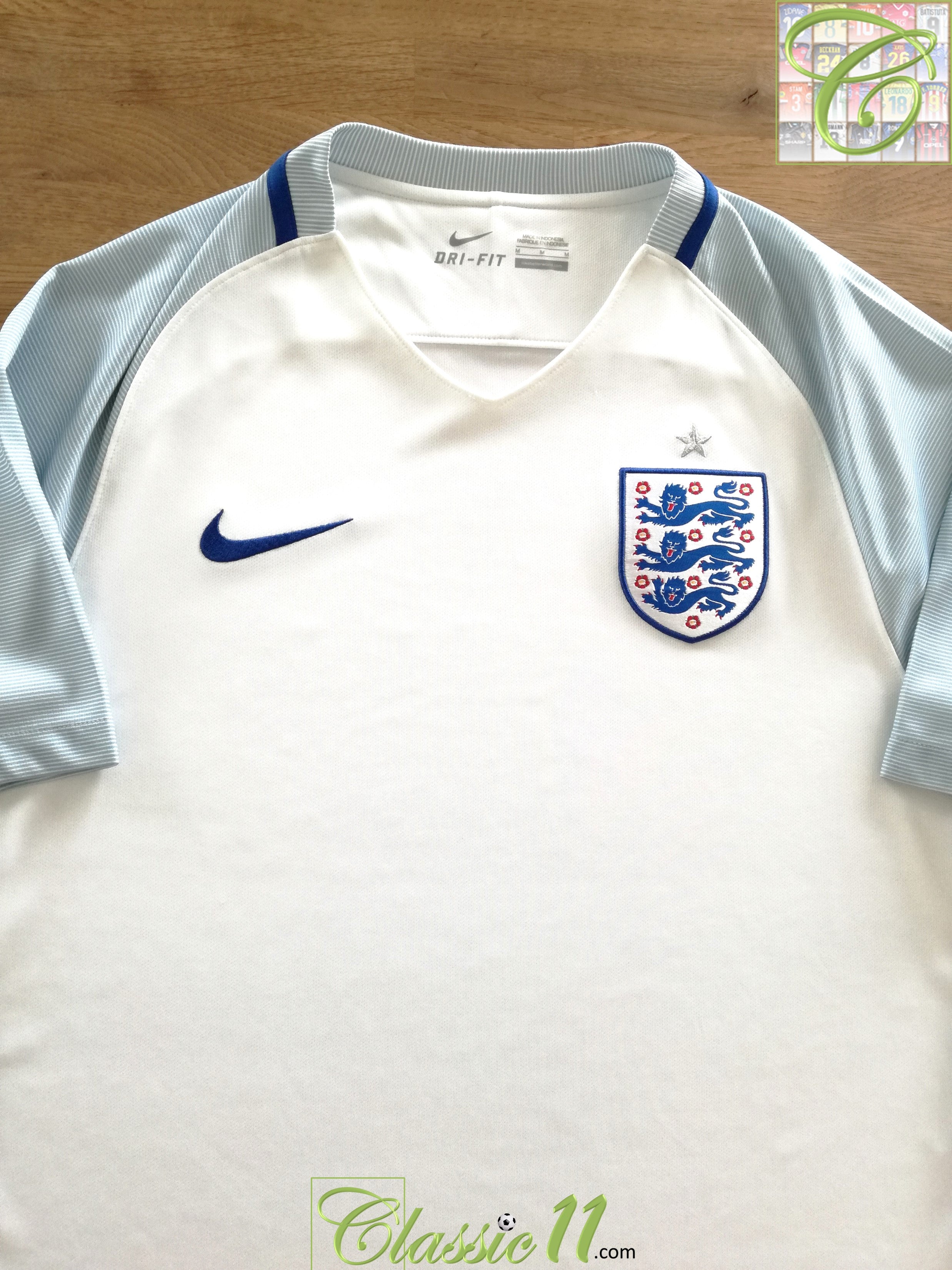 2016/17 England Home Football Shirt Official Nike Soccer Jersey