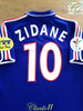 2000 France Home European Championship Football Shirt Zidane #10