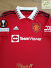 2022/23 Man Utd Home Europa League Authentic Football Shirt