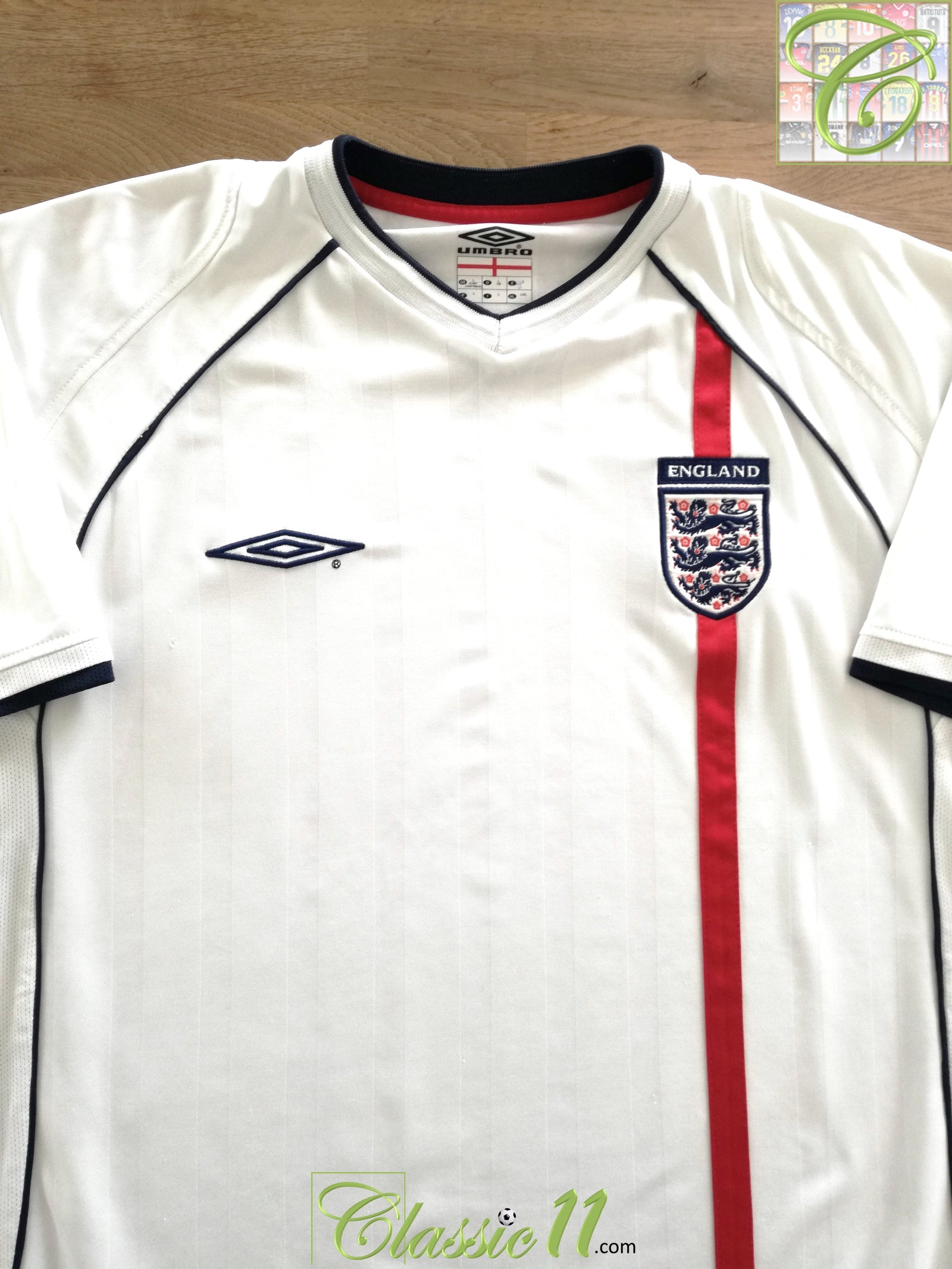 2001/02 England Home Football Shirt