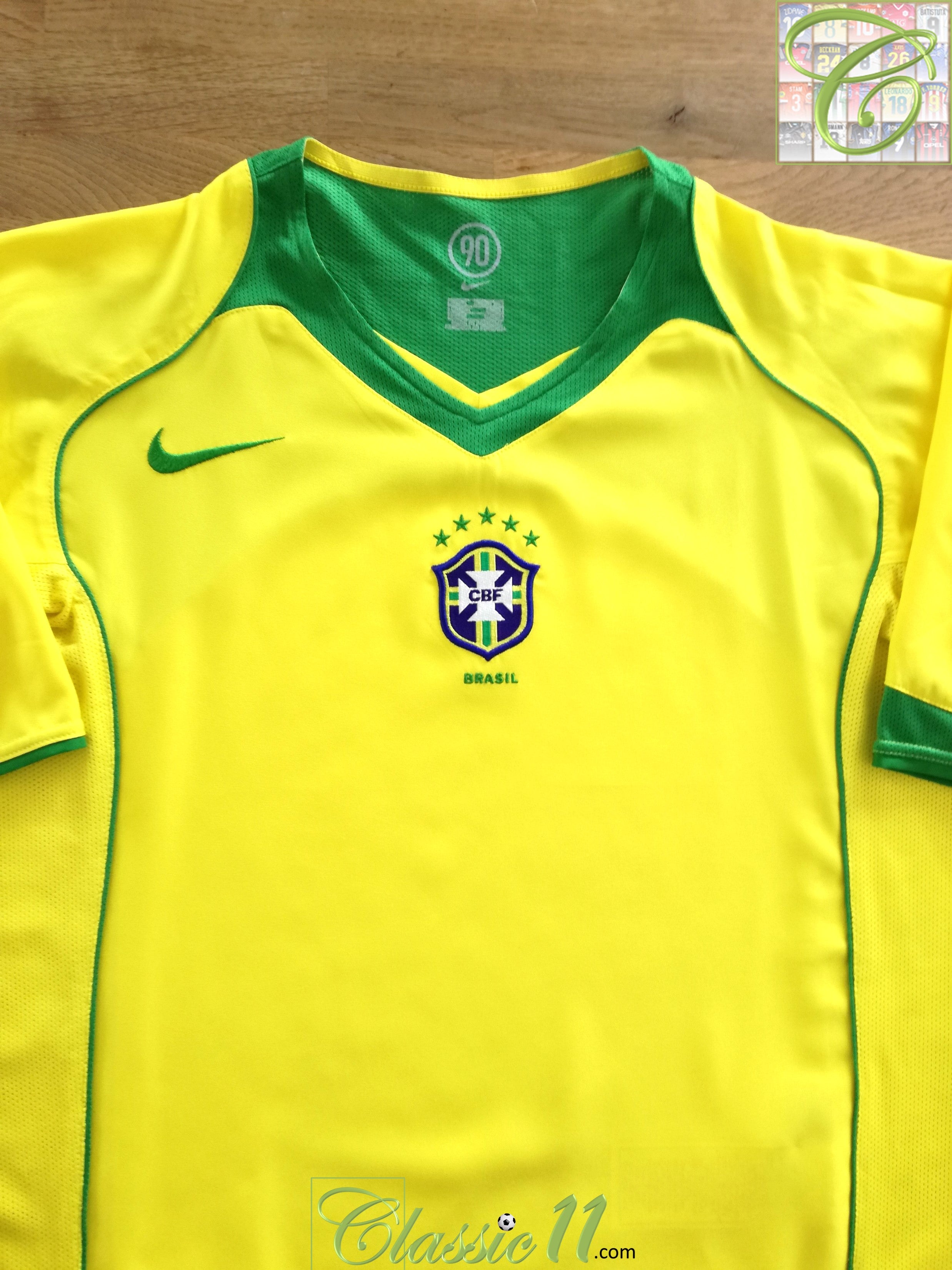 2004/05 Brazil Home Football Shirt