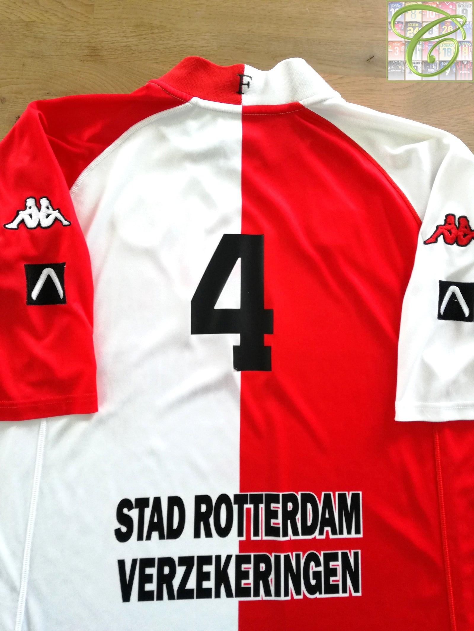 2002/03 Feyenoord Home Eredivisie Football Shirt #4 (XL)