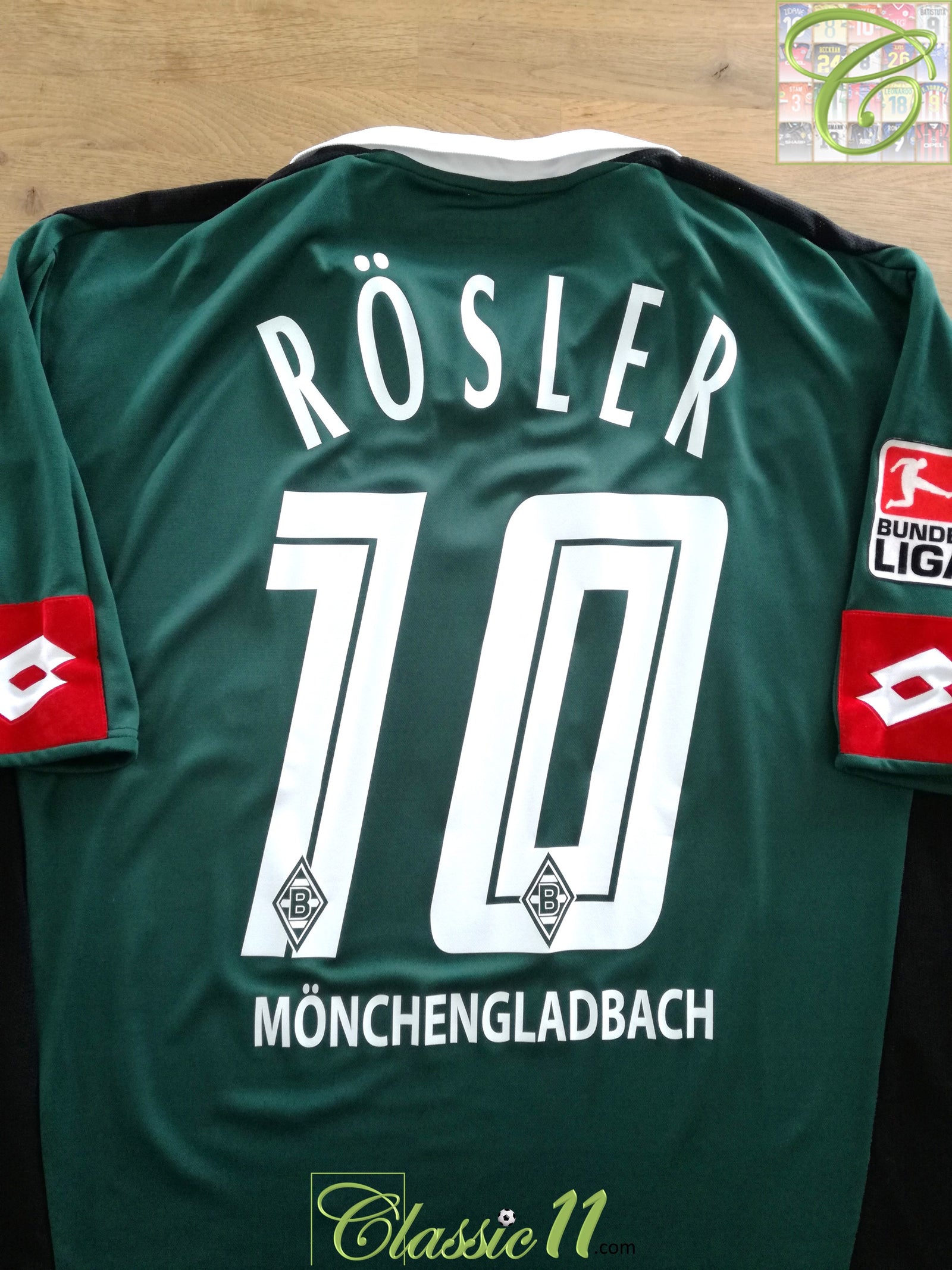 2007/08 Borussia M'gladbach Away Bundesliga Football Shirt Rösler #10