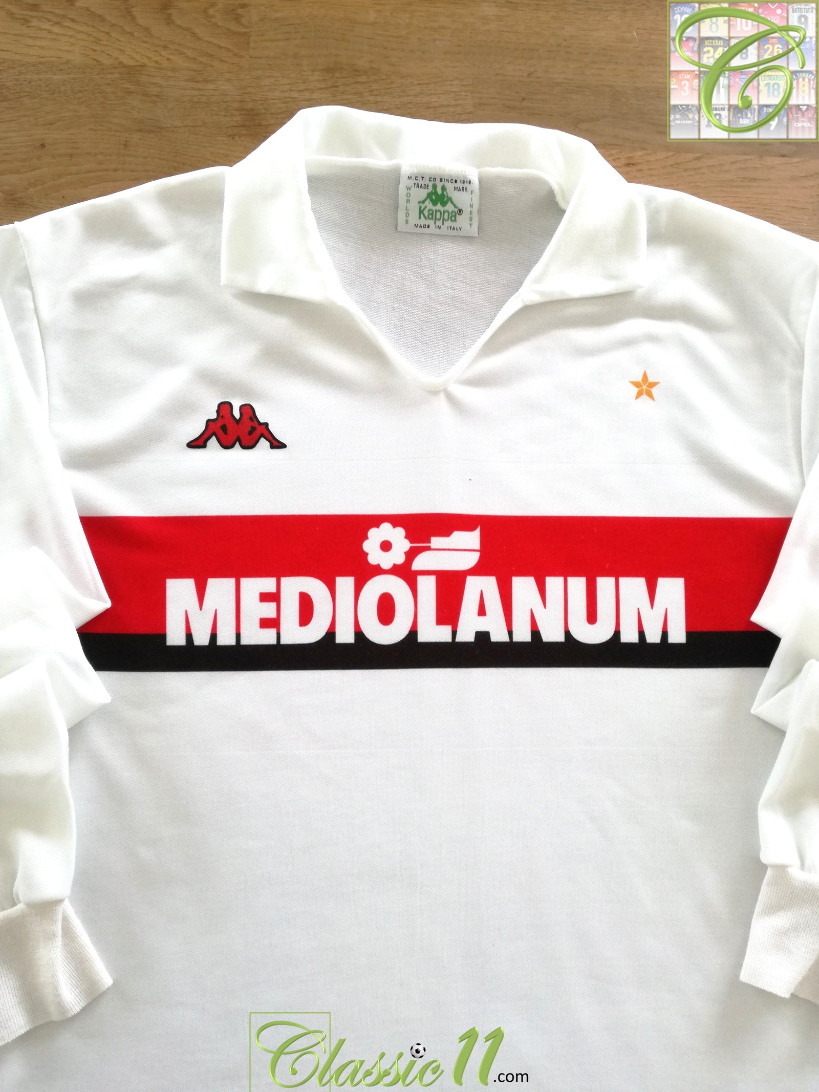 1988/89 AC Milan Away Long Sleeve Football Shirt