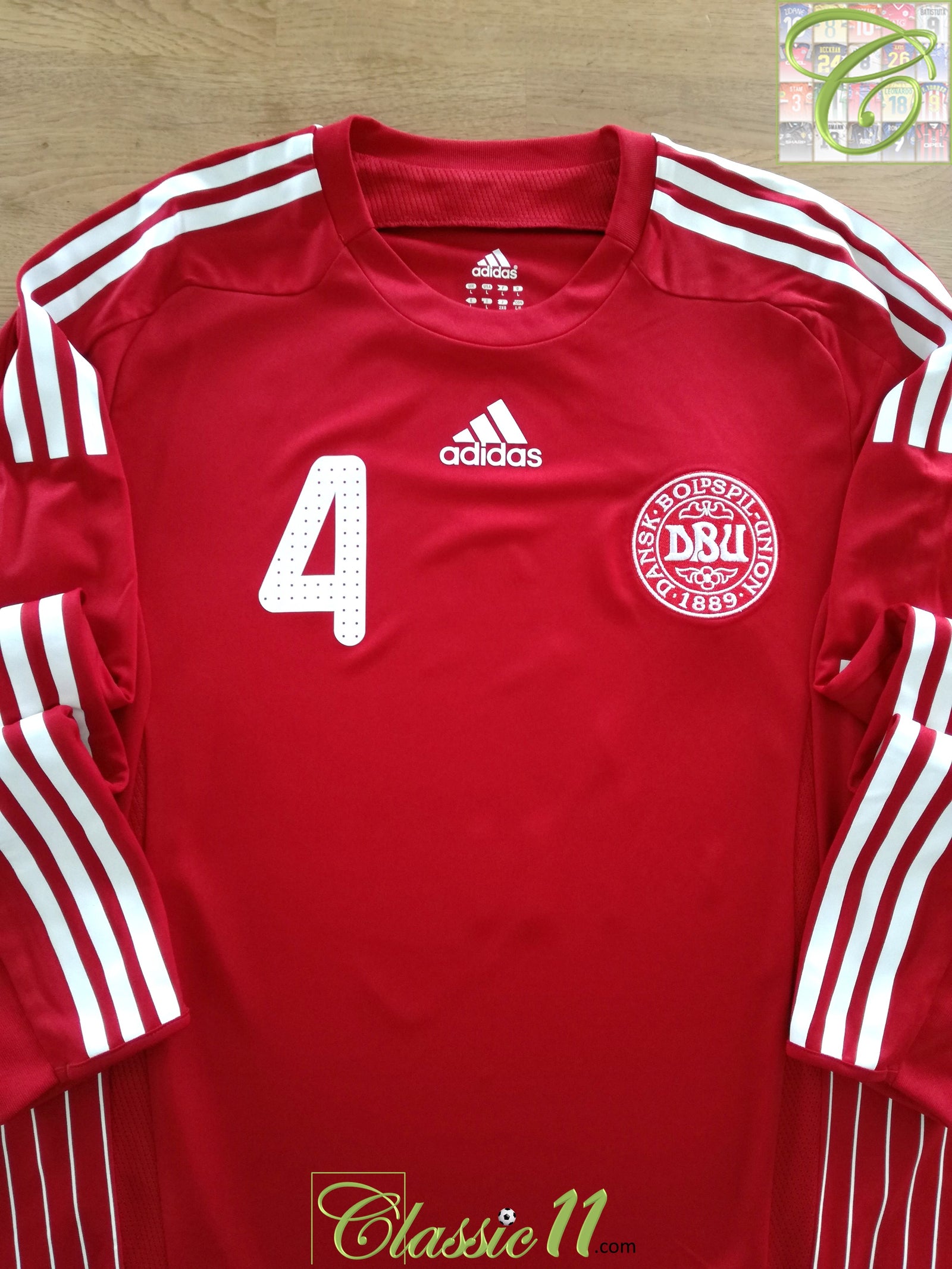 2007/08 Denmark Home Formotion Football Shirt. Agger #4 (L) *BNWT*