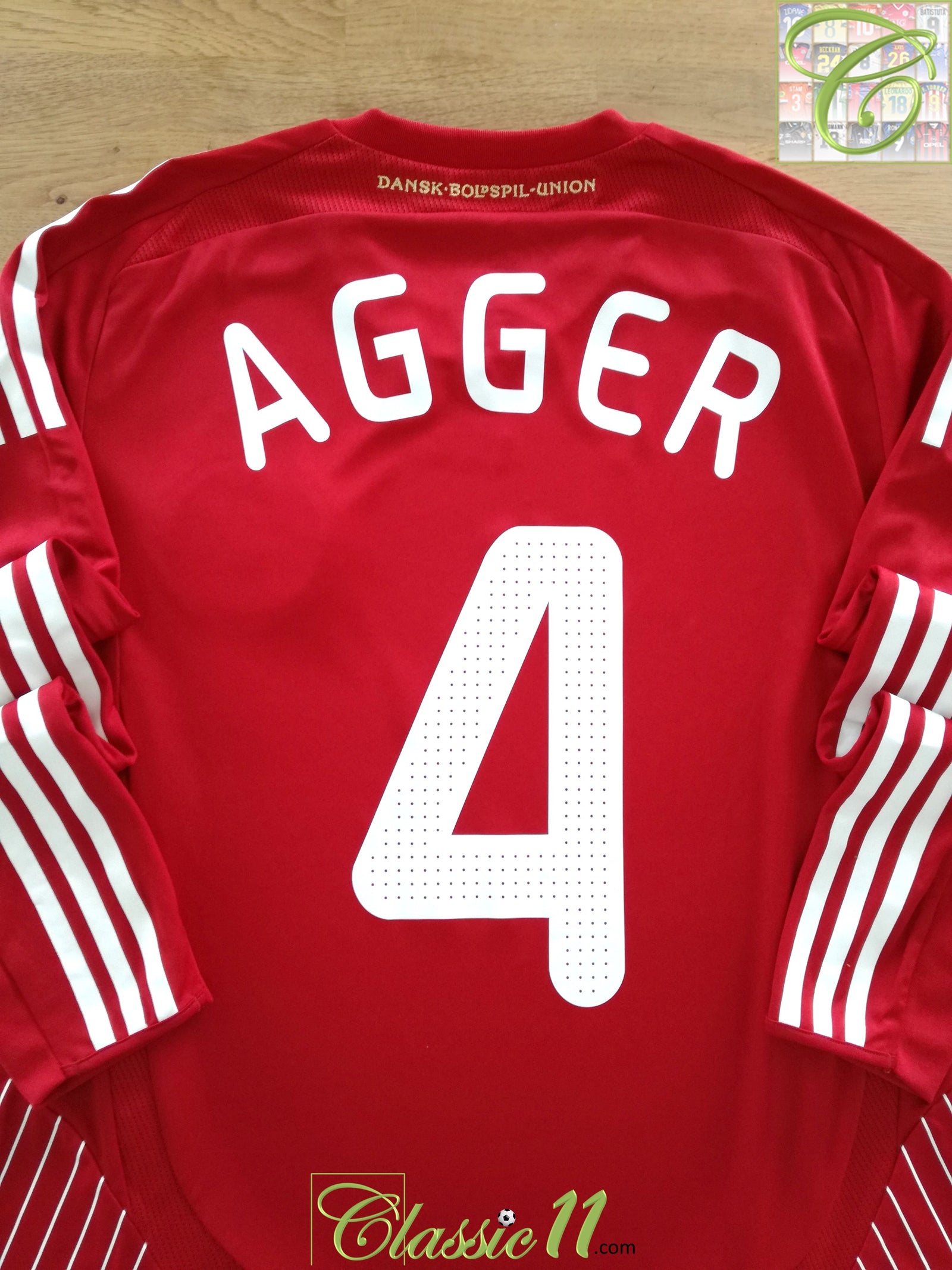 2007/08 Denmark Home Formotion Football Shirt. Agger #4 (L) *BNWT*