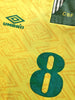 1991/92 Brazil Home Football Shirt #8 (M)