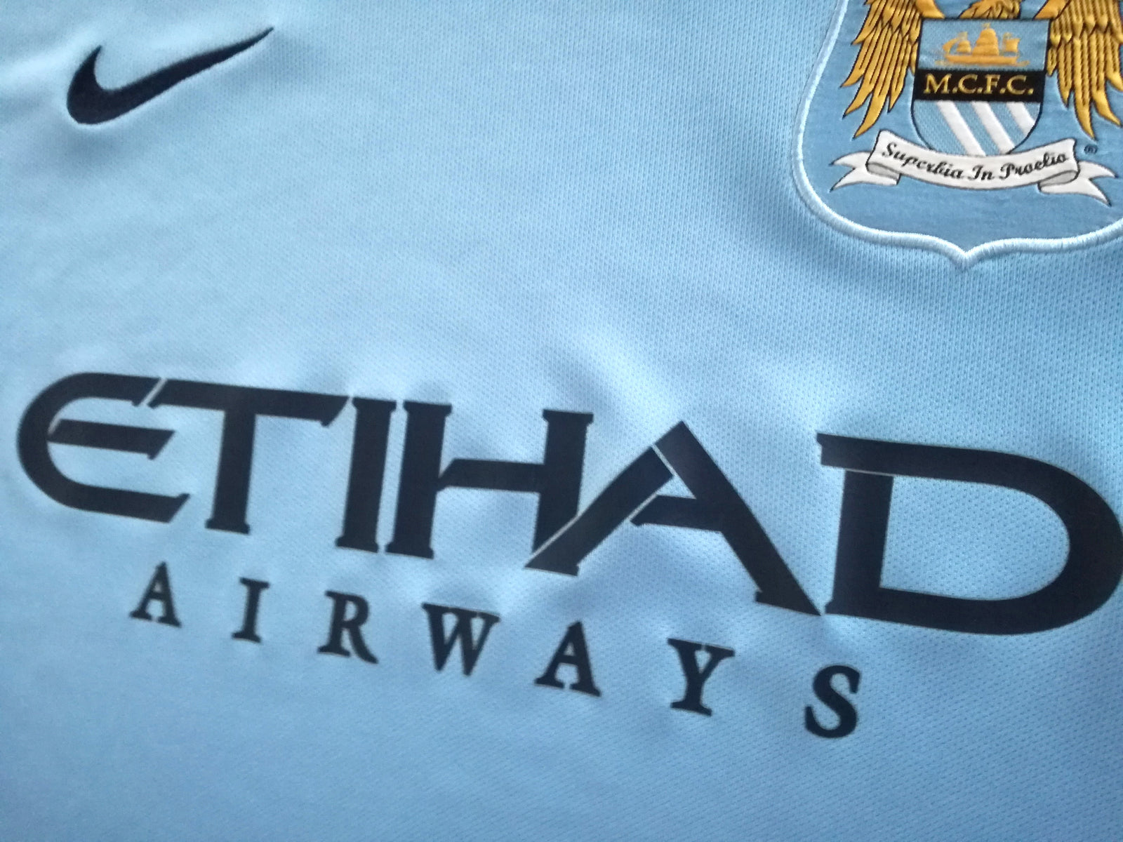 2014/15 Man City Home Football Shirt (XL)