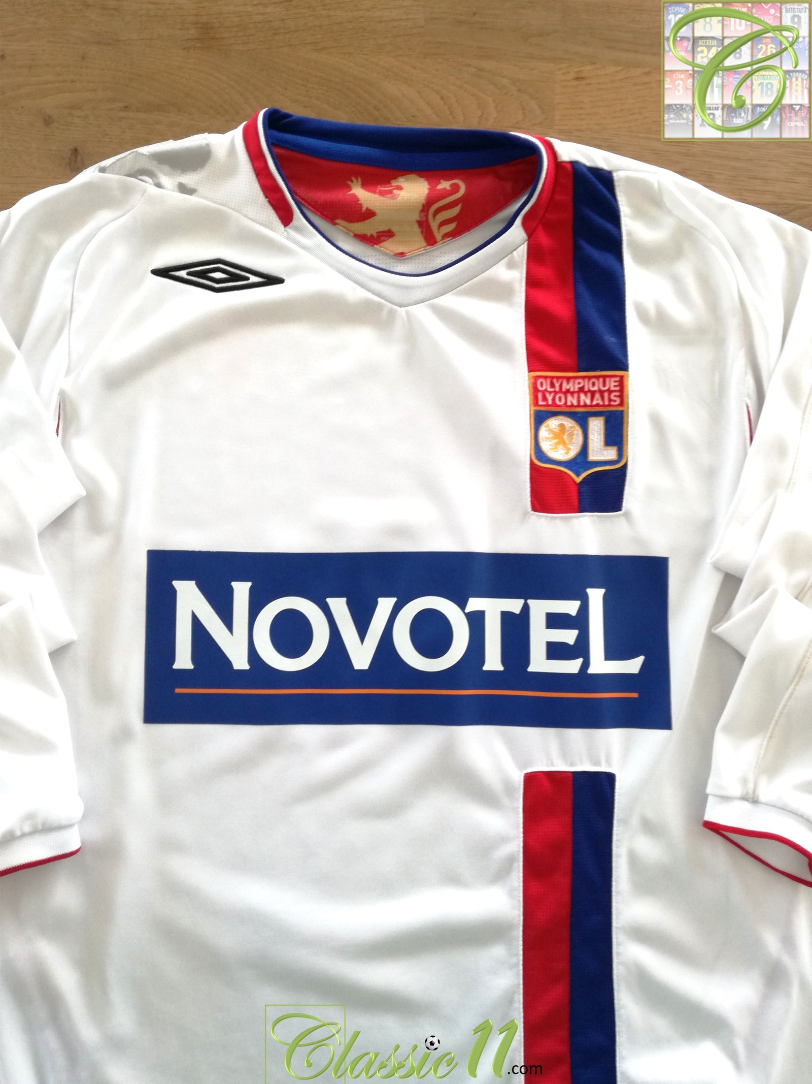 2006/07 Lyon Home Long Sleeve Football Shirt.