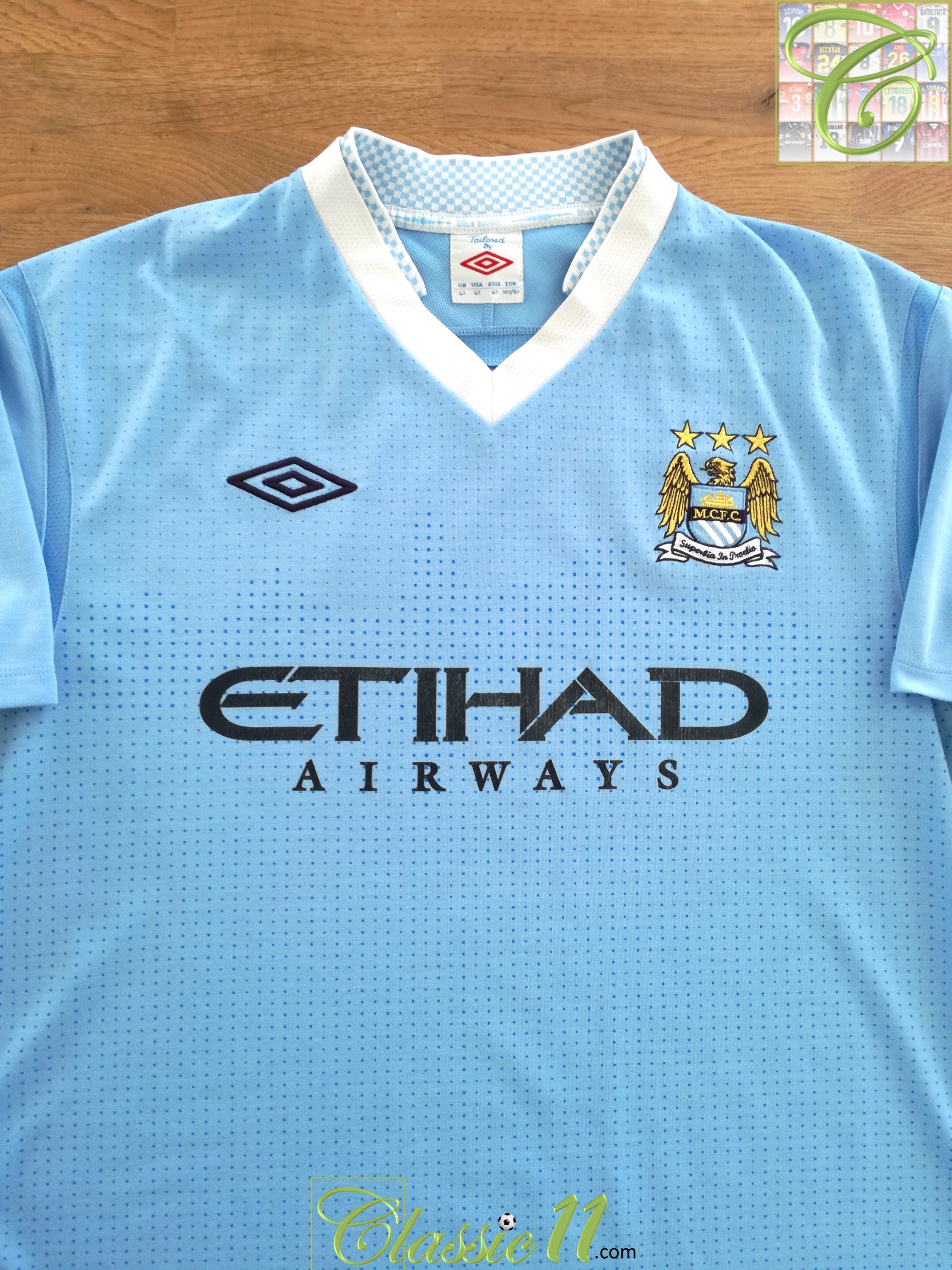 2011/12 Man City Home Football Shirt