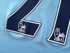 2014/15 Man City Home Premier League Football Shirt Silva #21 (B)